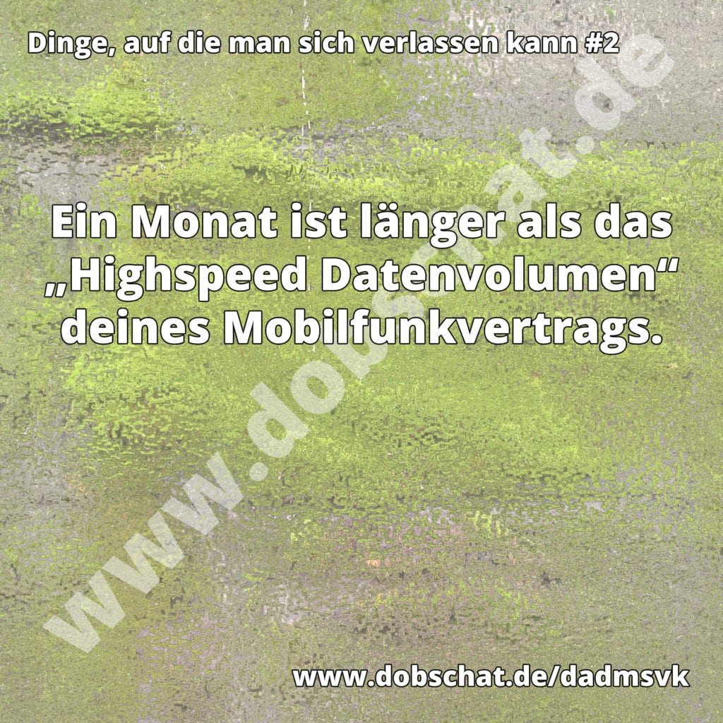 #2 - „Highspeed Datenvolumen“