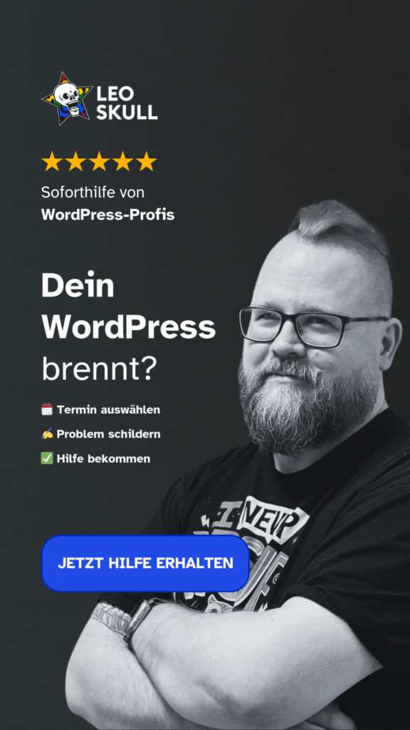 Soforthilfe für deine WordPress Website von Leo Skull